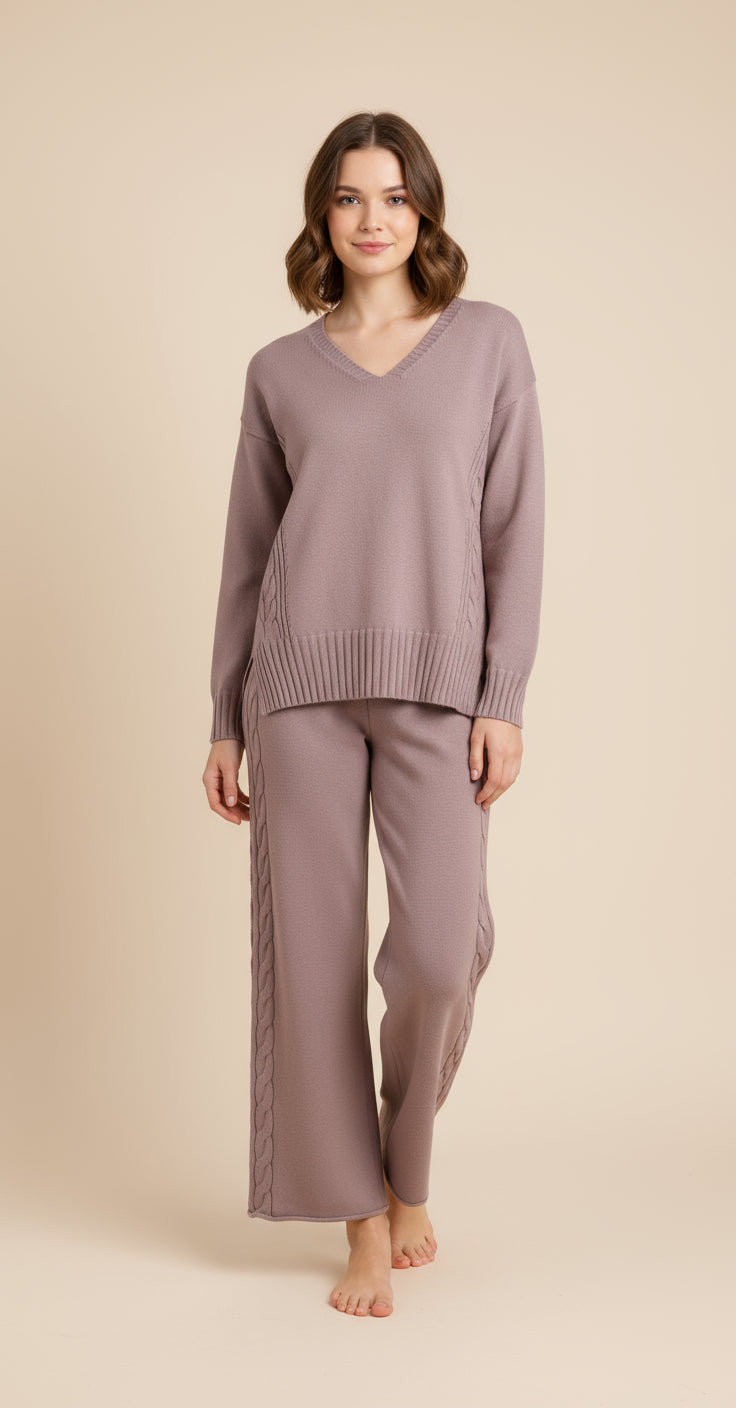 Twist Knit Cashmere Lounge Set