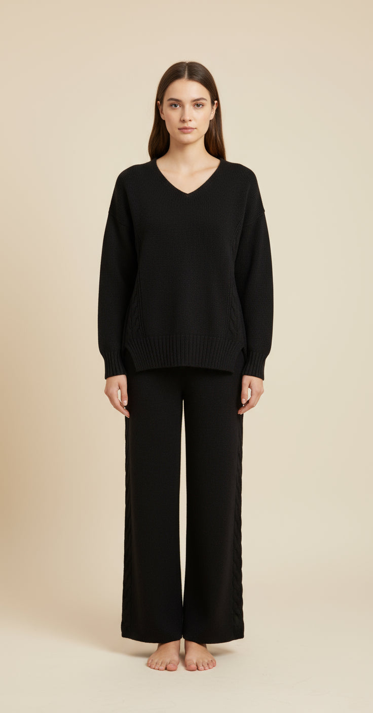 Twist Knit Cashmere Lounge Set