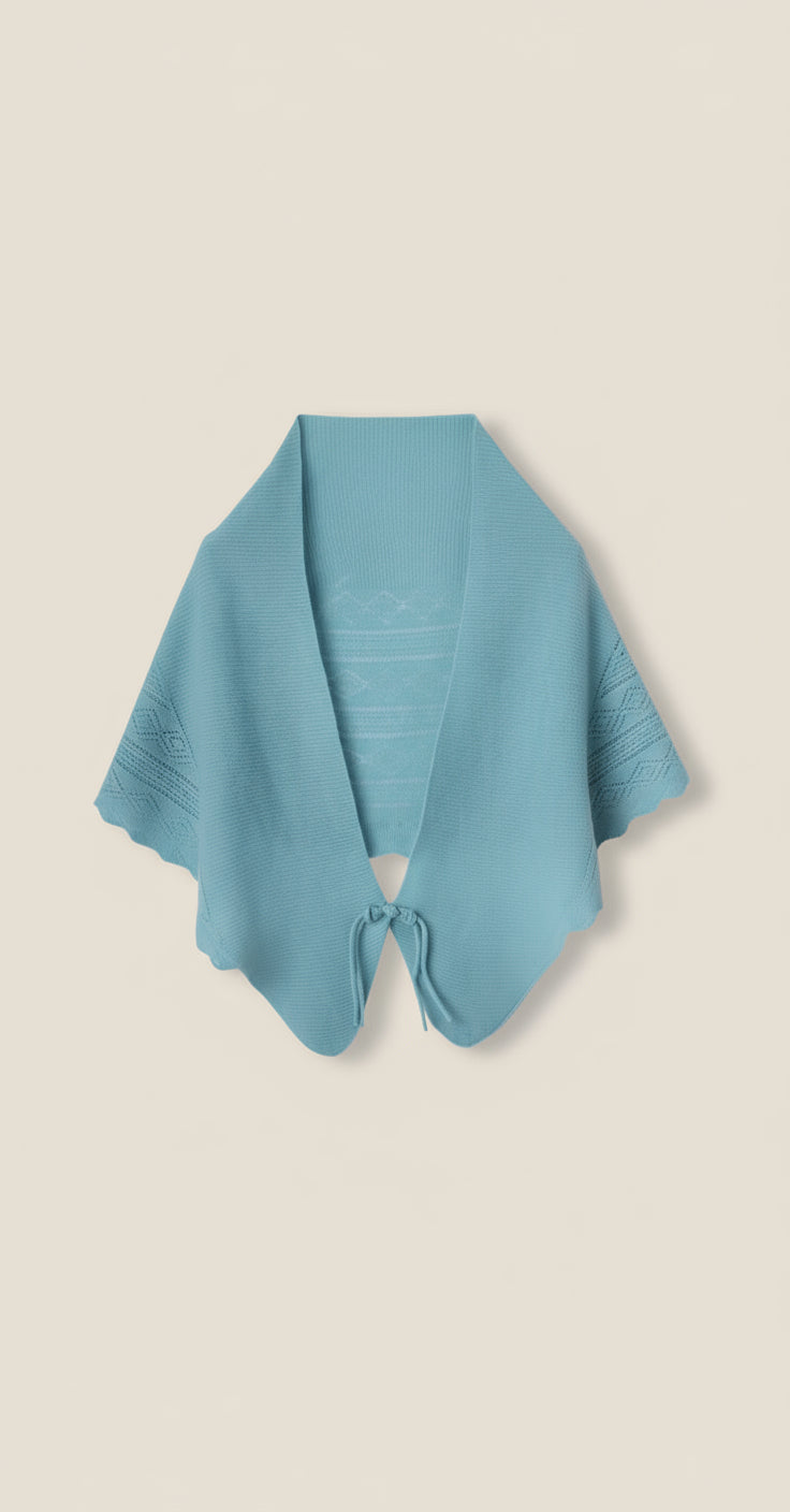 Chinese Tie-Front Shoulder Wrap