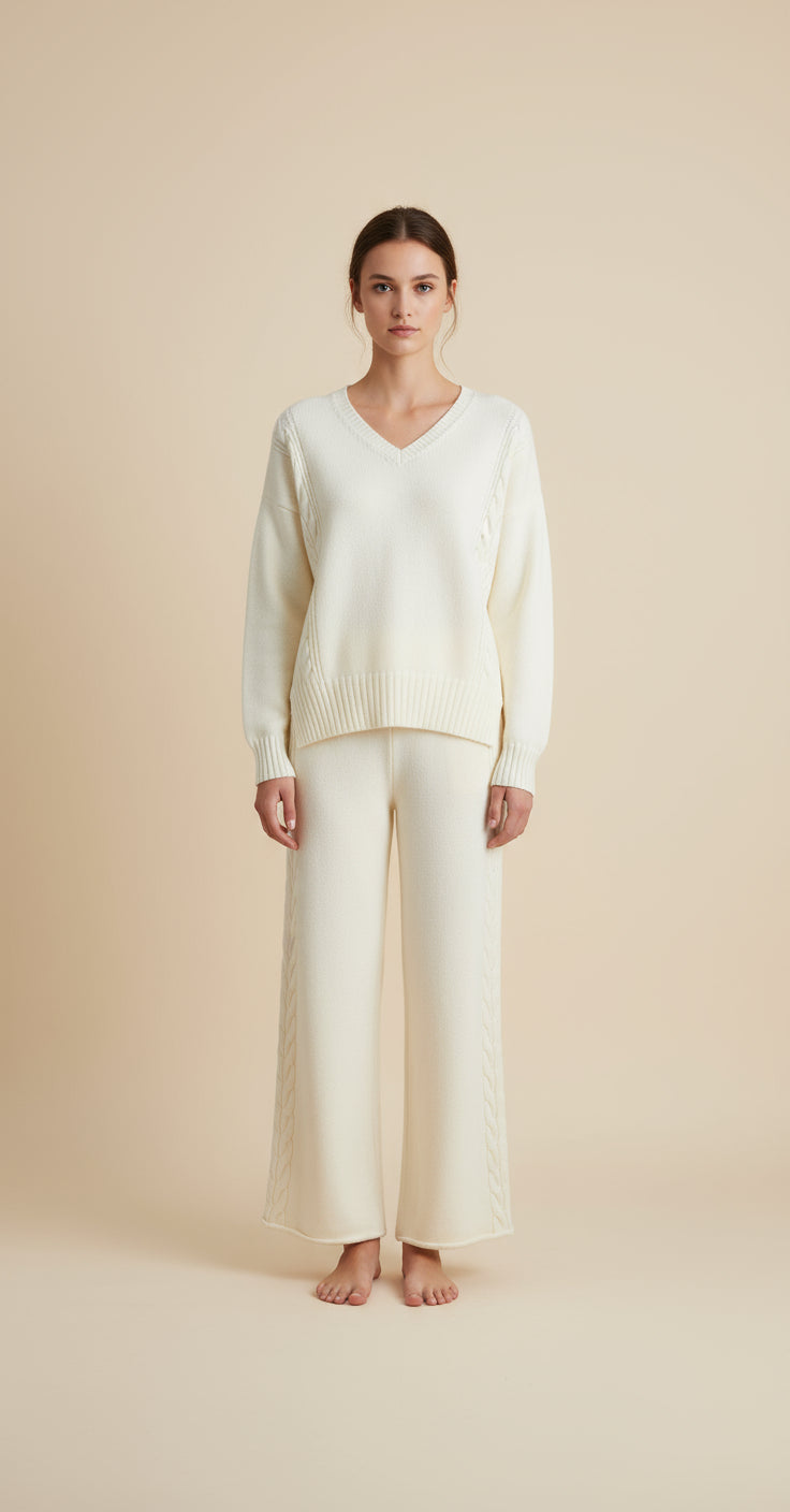 Twist Knit Cashmere Lounge Set