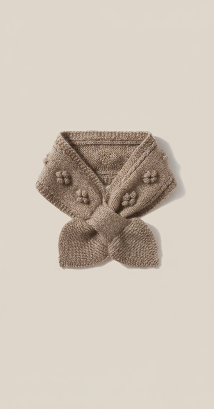 Cashmere Knitted Bow Scarf