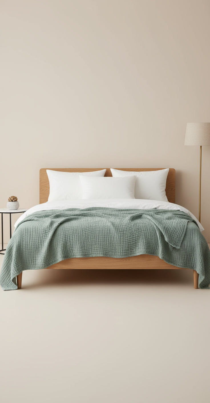 Pure Cotton Muslin Layered Throw