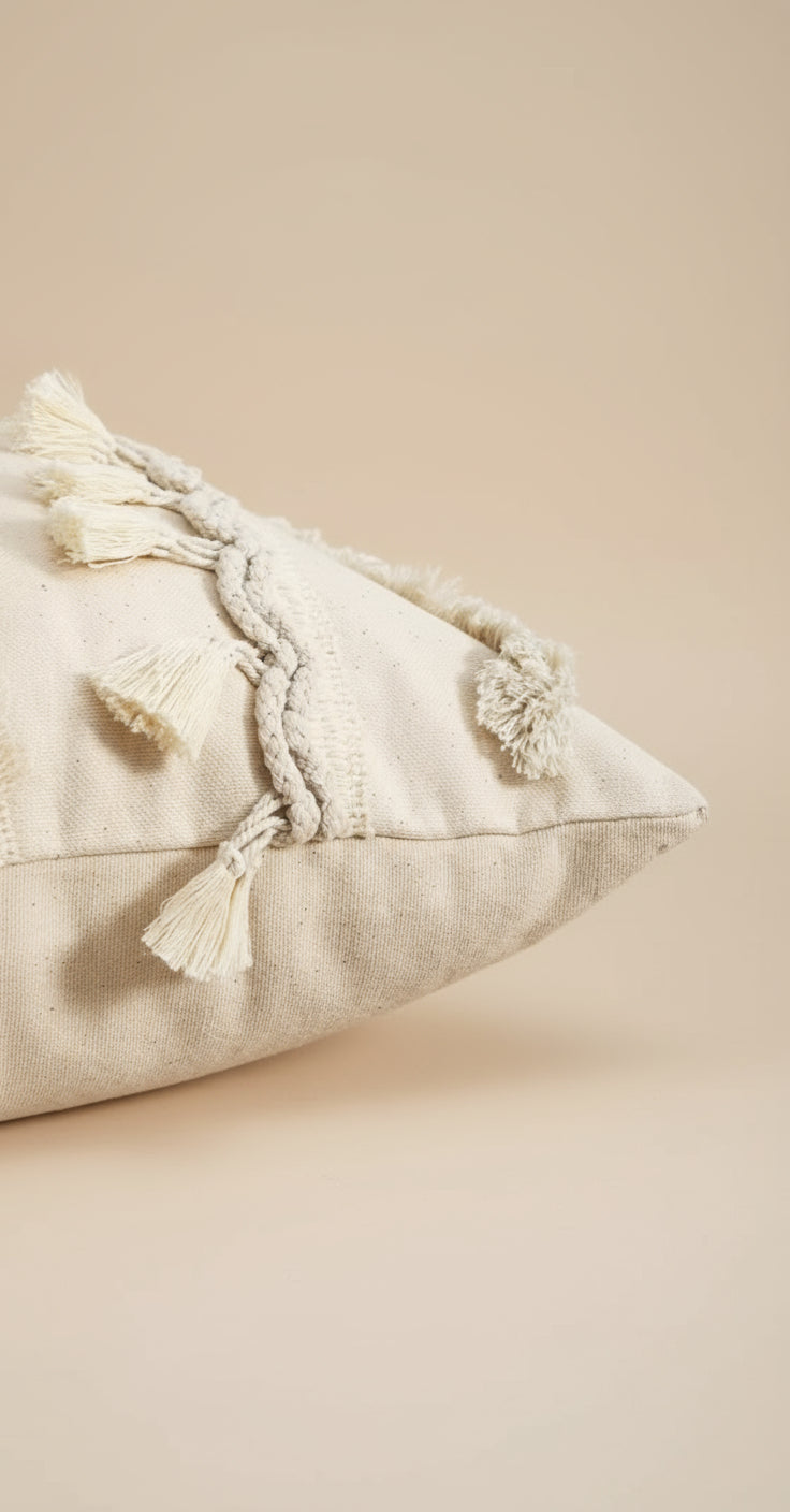 Boho Tufted Tassel Pillow Cover