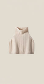 Cashmere Ribbed Turtleneck Wrap