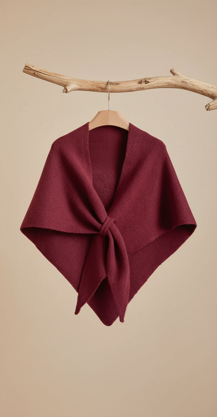 Soft Knitted Triangle Shawl