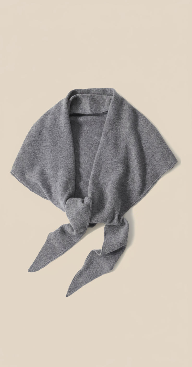 Wool Triangular Knit Scarf