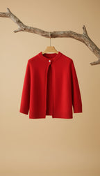 Pure Wool One-Button Cape
