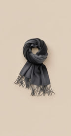 Two-Tone Tassel Winter Scarf