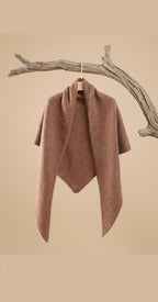 Thick Wool Mélange Triangle Shawl