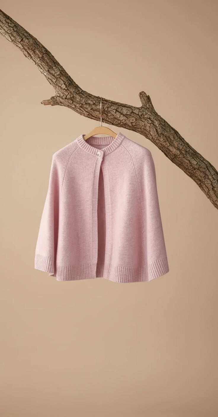 Pure Wool One-Button Cape
