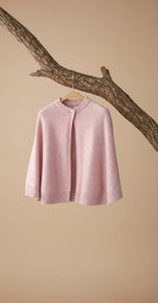 Pure Wool One-Button Cape