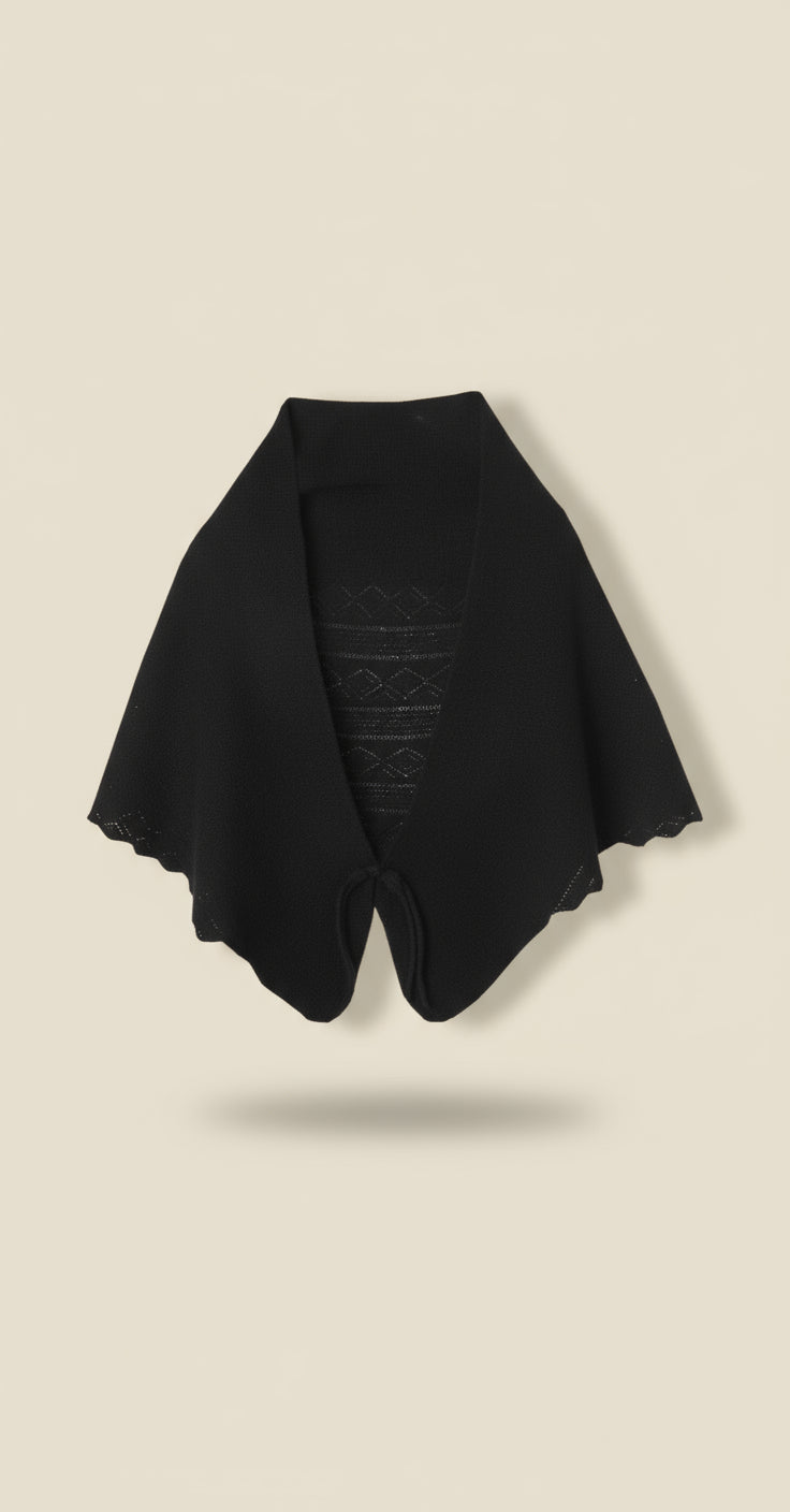 Chinese Tie-Front Shoulder Wrap