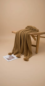 Nordic Knit Tassel Throw