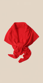 Wool Triangular Knit Scarf