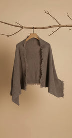 Fringed Wool Wrap Shawl