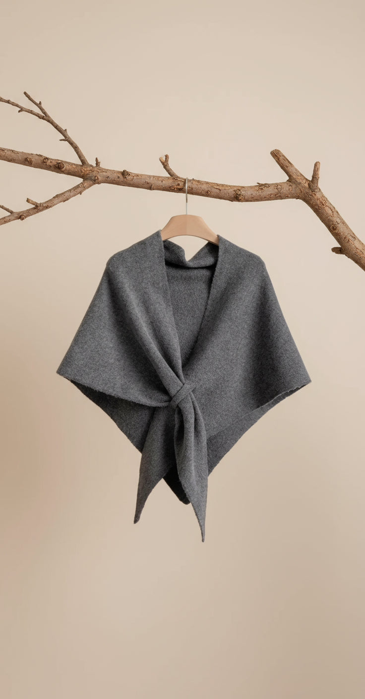 Soft Knitted Triangle Shawl