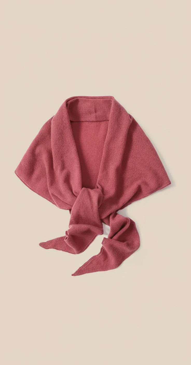 Wool Triangular Knit Scarf