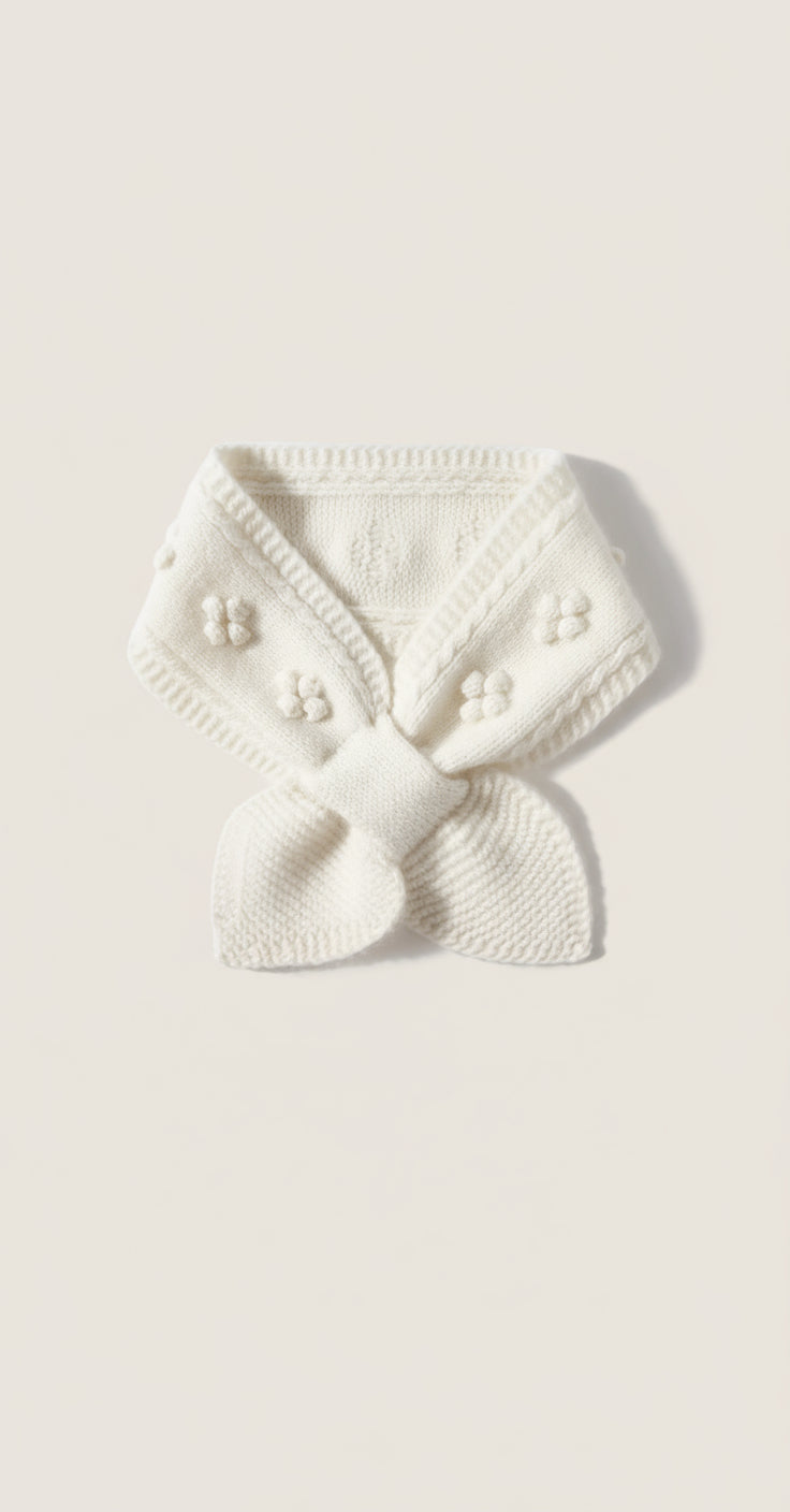 Cashmere Knitted Bow Scarf
