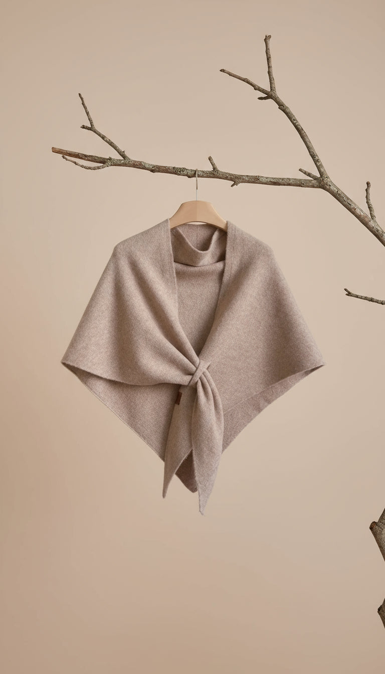 Soft Knitted Triangle Shawl