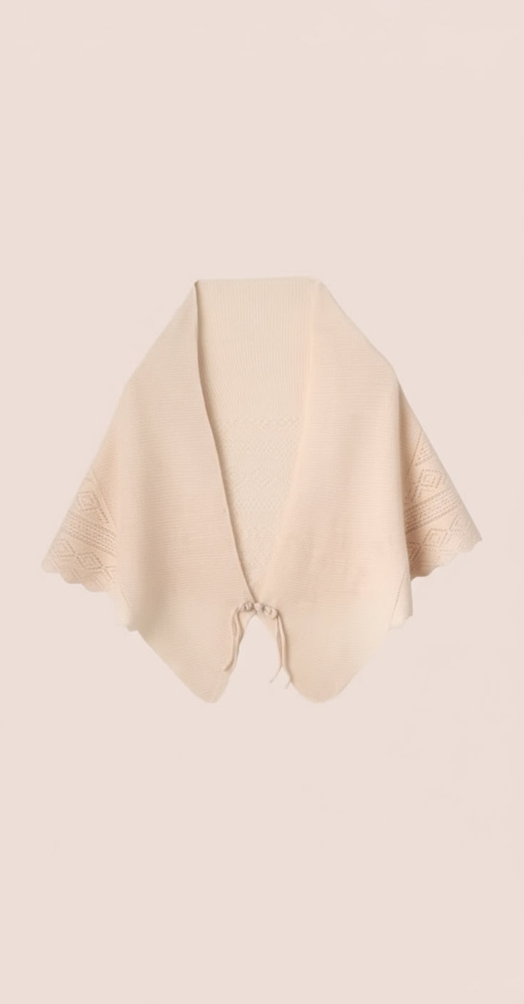 Chinese Tie-Front Shoulder Wrap