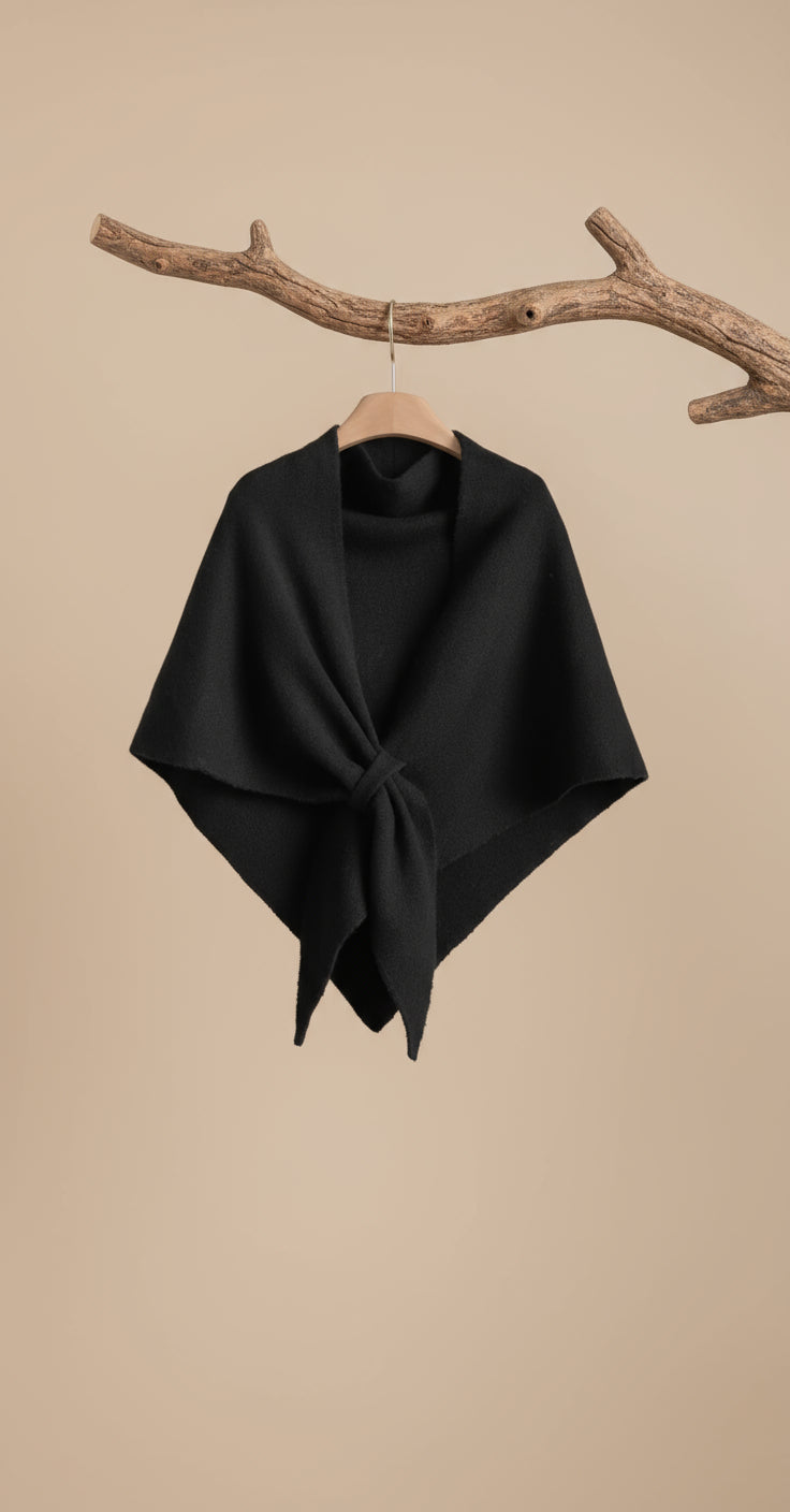 Soft Knitted Triangle Shawl