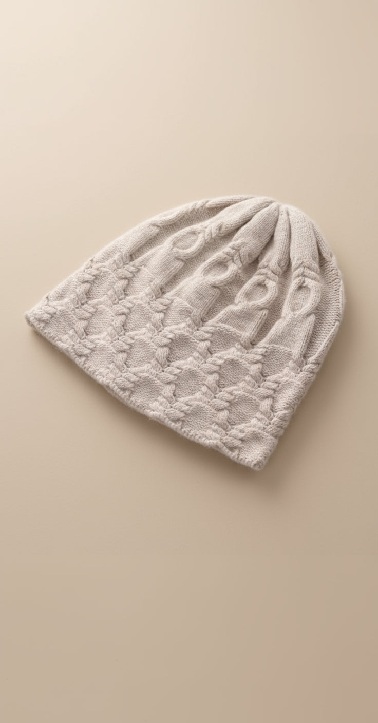 Wool Cable Knit Hat