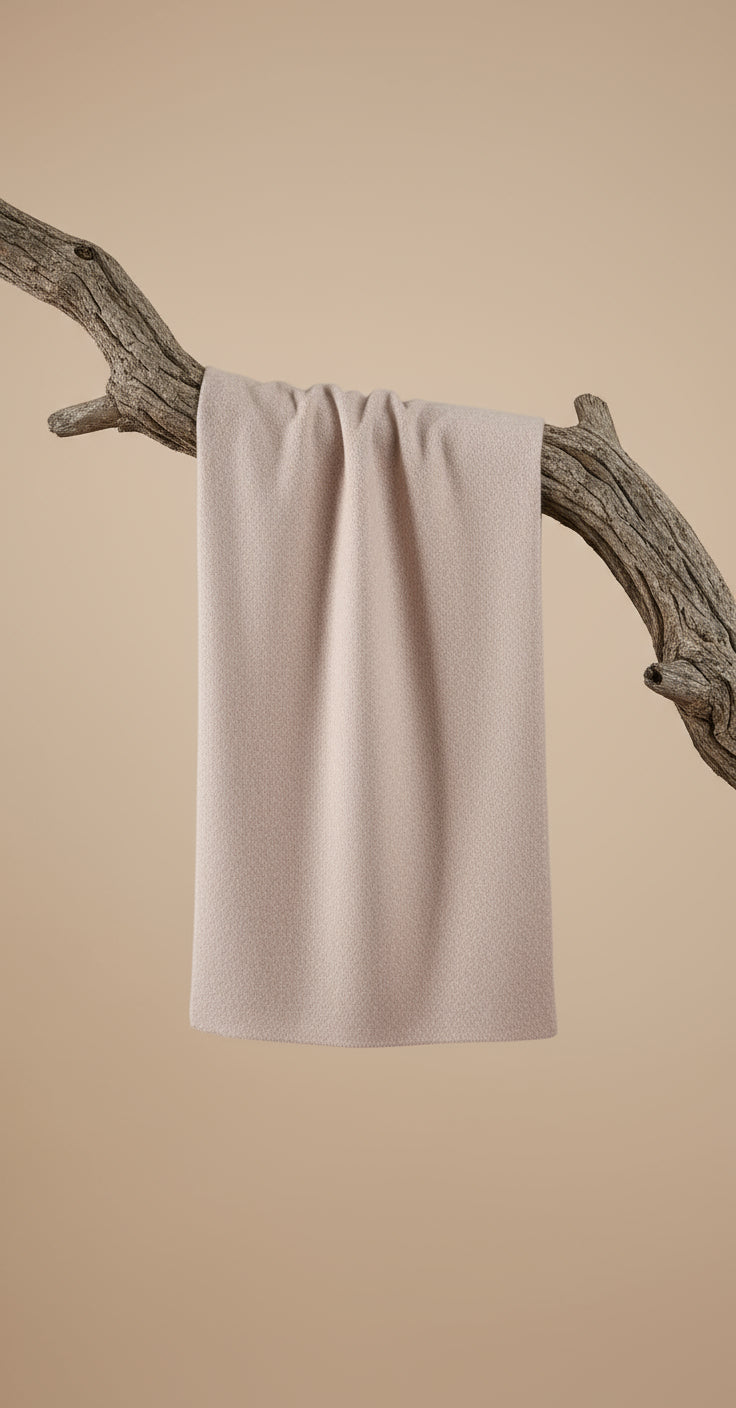 Thick Wool Mélange Triangle Shawl