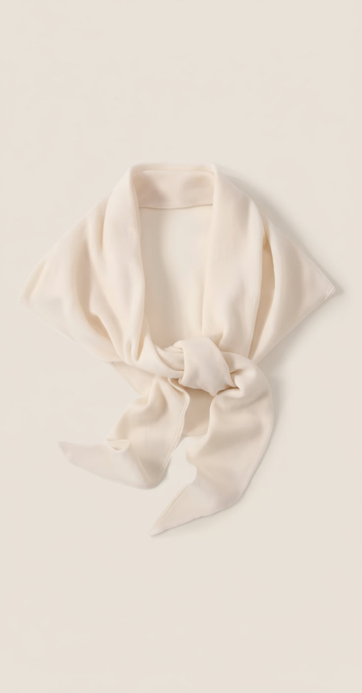 Wool Triangular Knit Scarf