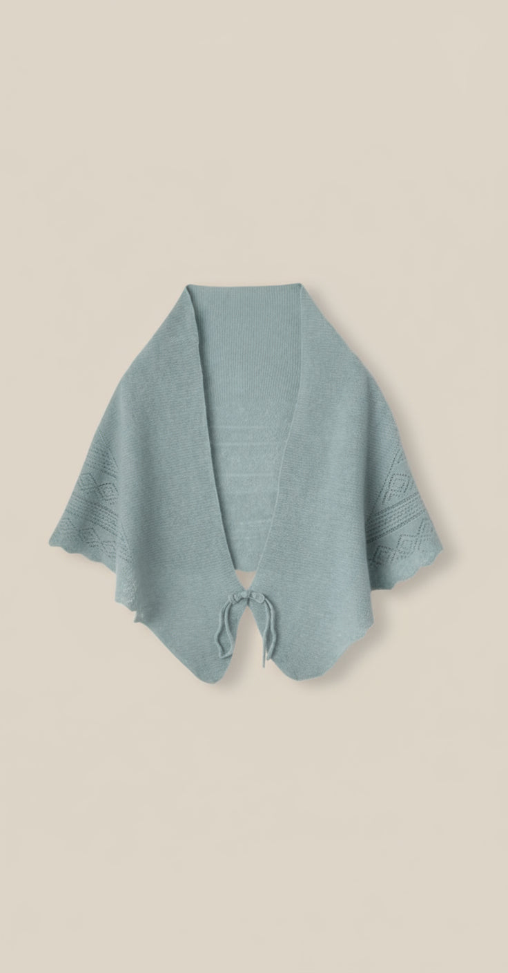 Chinese Tie-Front Shoulder Wrap