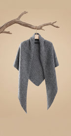 Thick Wool Mélange Triangle Shawl
