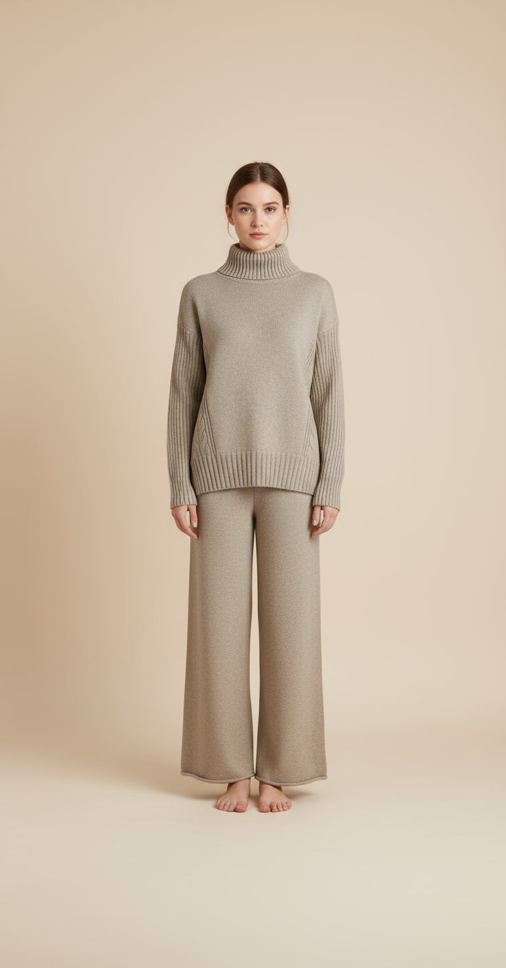 The Cashmere Turtleneck Set