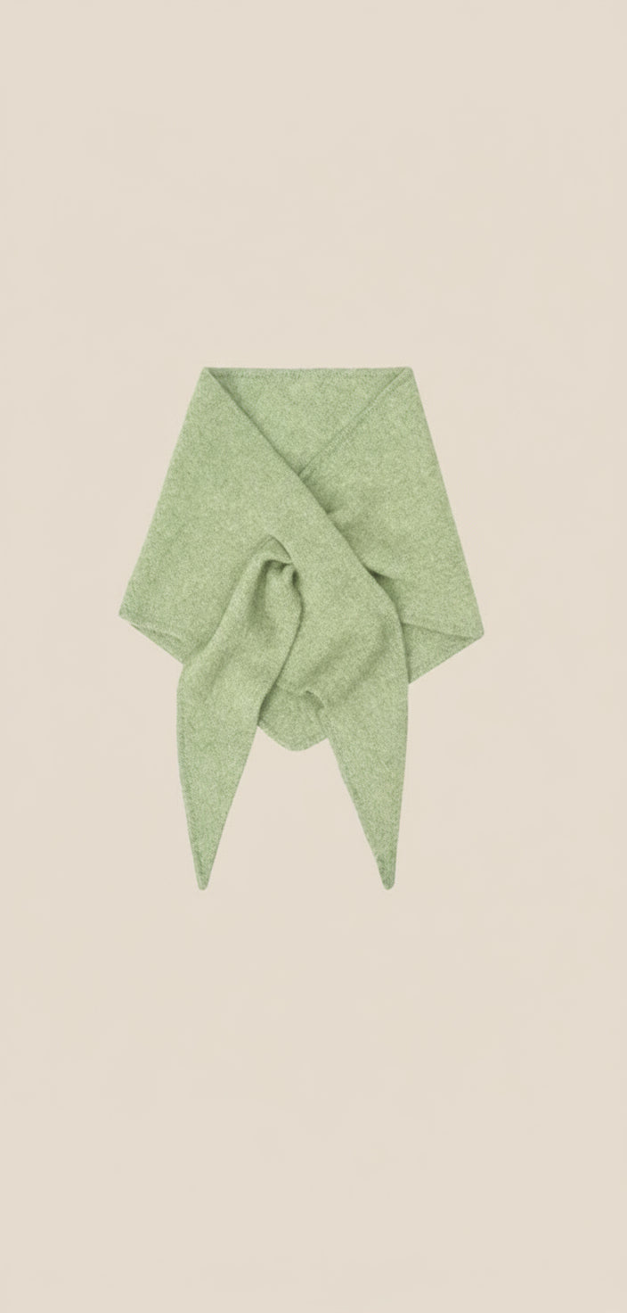 Textured Knit Triangle Scarf