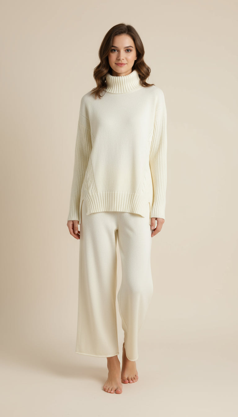 The Cashmere Turtleneck Set