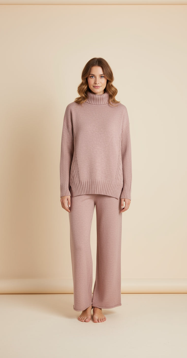 The Cashmere Turtleneck Set